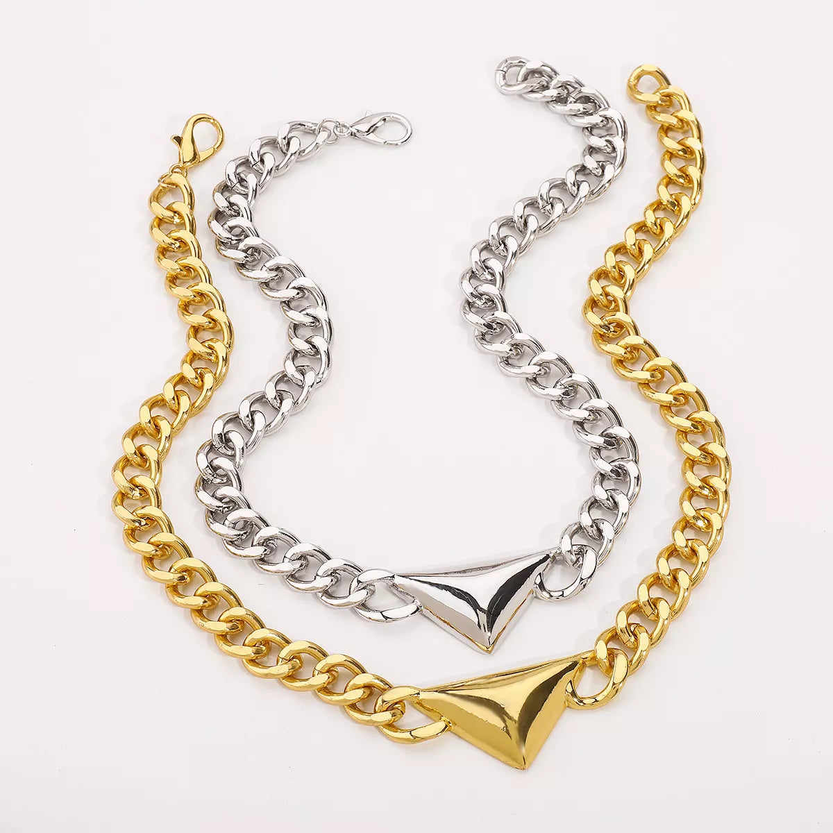 Alloy Geometric Necklace Womens Gold Silver Chain Jewelery