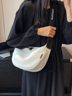 Women's Casual Sling Crossbody Bags Medium Zipper Pu Leather Purses
