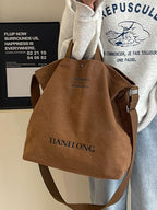 Women's Casual Canvas Handbag Large Brown Soft Hobo Crossbody Bags