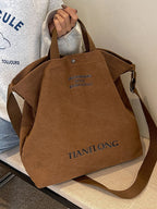 Women's Casual Canvas Handbag Large Brown Soft Hobo Crossbody Bags