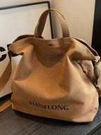 Women's Casual Canvas Handbag Large Brown Soft Hobo Crossbody Bags