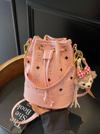 Women's Mini Drawstring Bucket Crossbody Bag Pu Leather Fashion Handbags