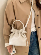 Drawstring Bucket Women's Mini Casual Fashion Crossbody Bag Pu Leather