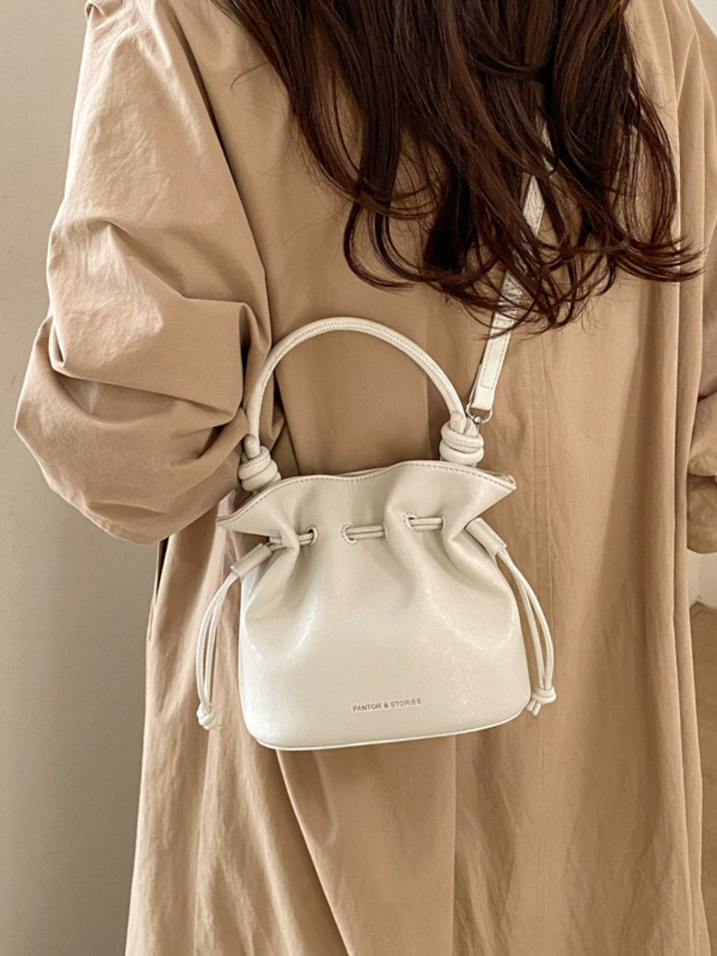 Drawstring Bucket Women's Mini Casual Fashion Crossbody Bag Pu Leather