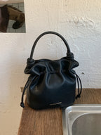 Drawstring Bucket Women's Mini Casual Fashion Crossbody Bag Pu Leather
