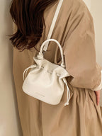 Drawstring Bucket Women's Mini Casual Fashion Crossbody Bag Pu Leather