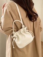 Drawstring Bucket Women's Mini Casual Fashion Crossbody Bag Pu Leather