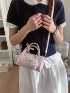 Women's Mini Crossbody Bag Embossed Pattern Cylinder Zipper Handbags