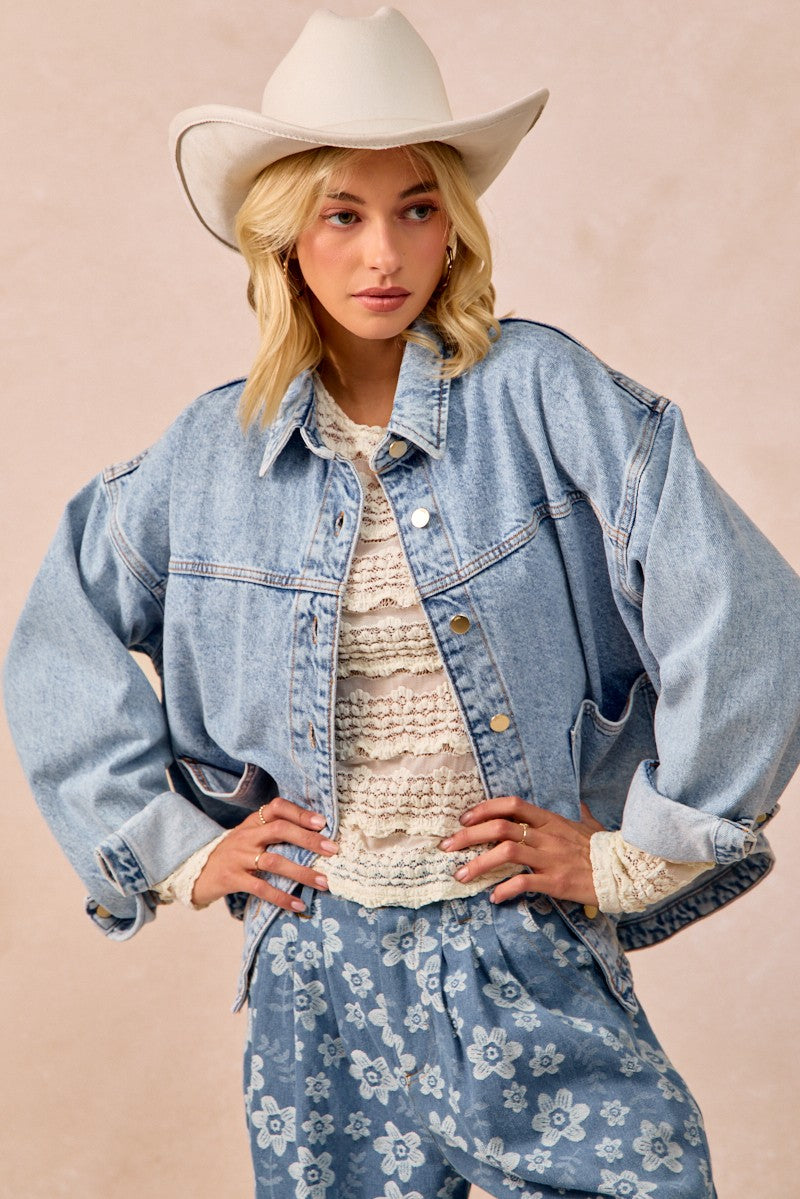 BiBi Casual Blouse Floral Lace Ruffles Stripe Lightweight Long Sleeve Top Cream