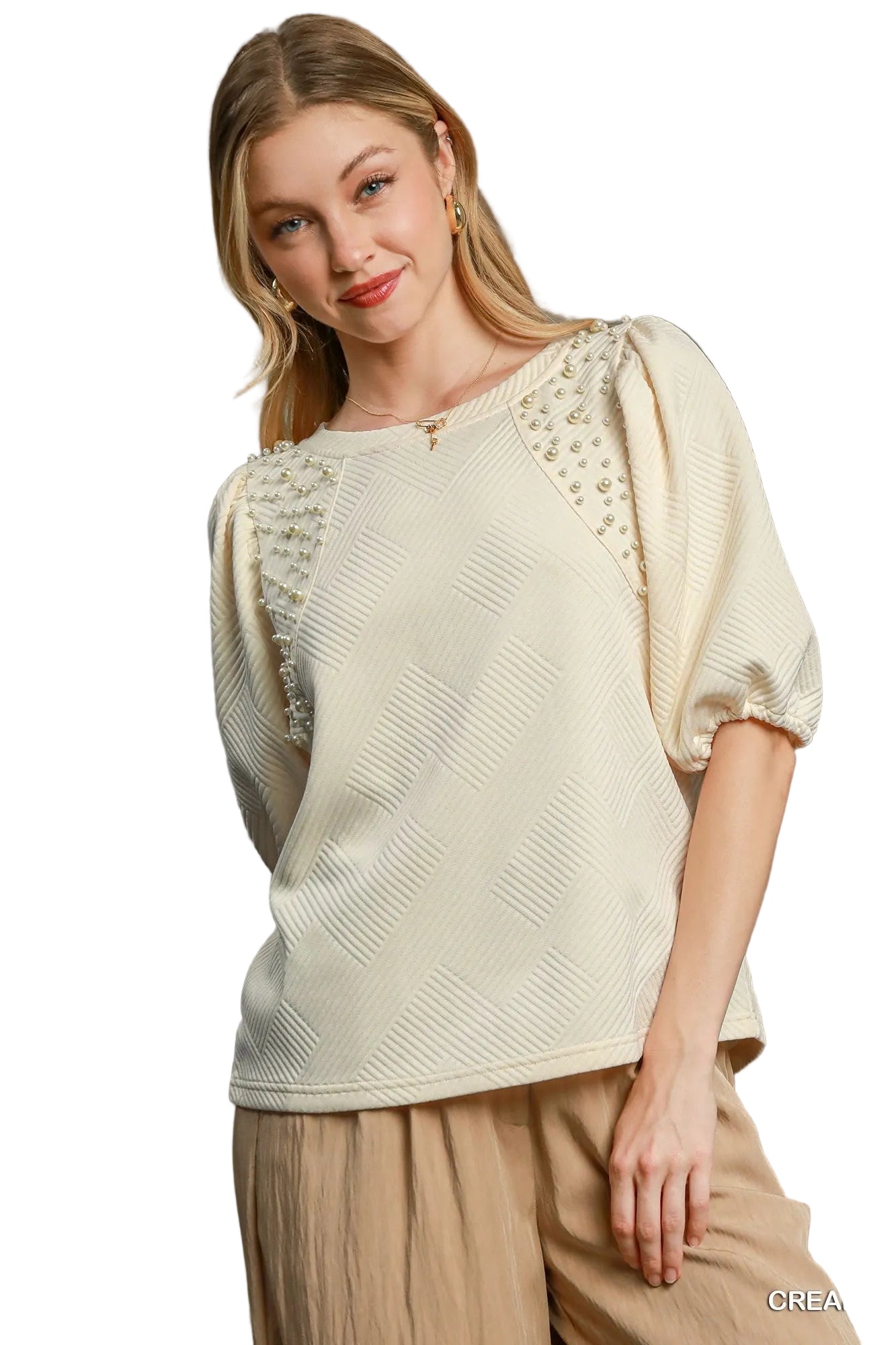 Puff Sleeve Knit Top