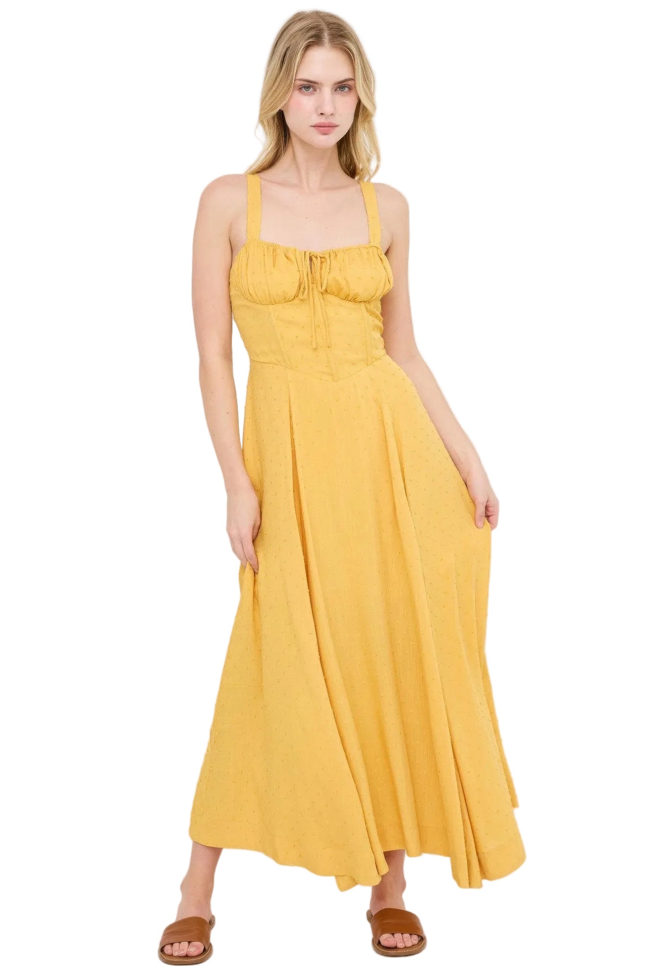 Boned Tie-back Dress
