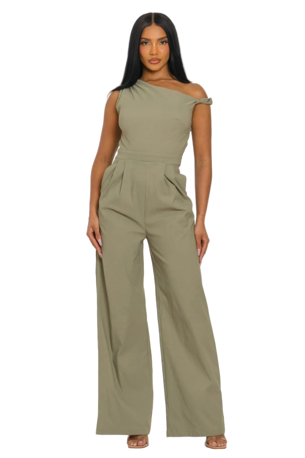Chic Poise One-Shoulder Jumpsuit