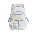 Casual Backpack Star Baby Light Blue Multi Zip Pockets Large Outdoor Bag