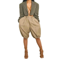 Casual Fashion Balloon Bermuda Women's Hight Waisted Loose Wide Leg Shorts