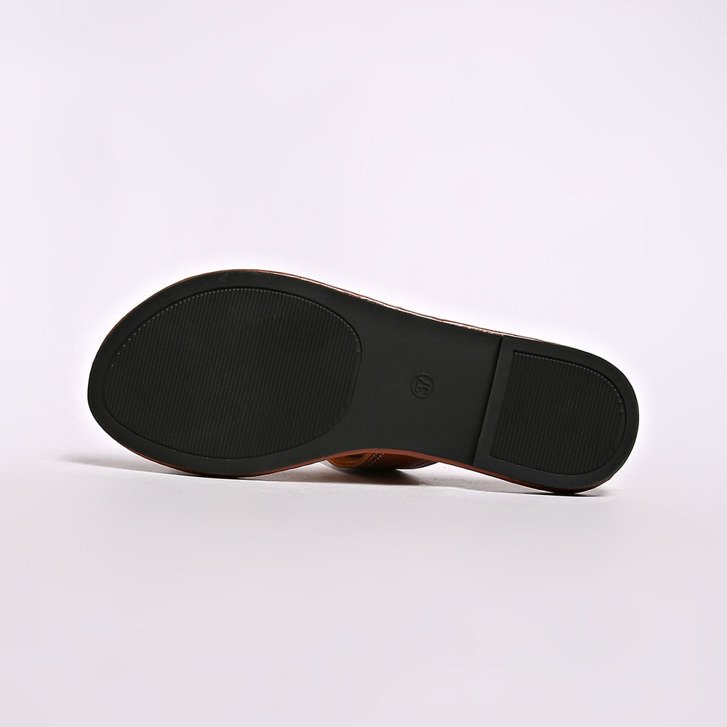 Women's Casual Sandals Buckled Pu Leather Slide Sandals Summer Flats