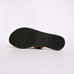 Women's Casual Sandals Buckled Pu Leather Slide Sandals Summer Flats