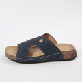 Women's Wedge Sandals Open Toe Breathable Cut Out Mid Heels Summer Shoes