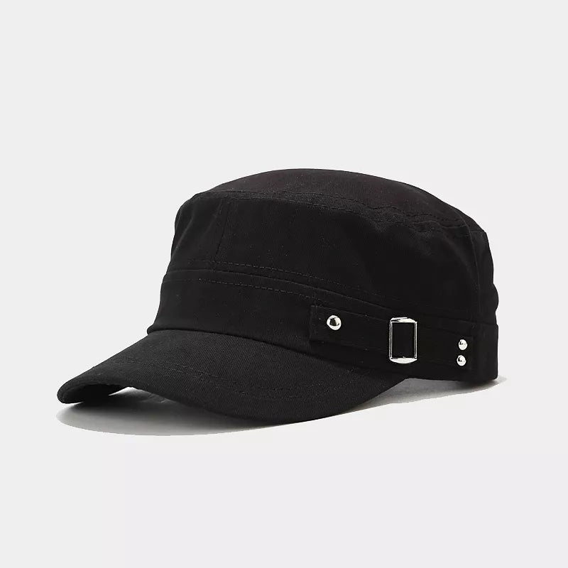 Classic Metal Buckle Detail Cotton Cap | Casual Fashion Hat One Size