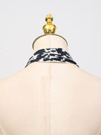 Sexy Minikleid V-Ausschnitt Neckholder Rüschen Ärmellos Cutout Leopard Blumenmuster Rückenfrei