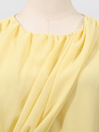 Summer Maxi Dress Yellow Sleeveless Ruched High-Slit Zipper Beach Elegant