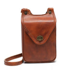 Cowhide Leather Crossbody Bag with Metal Clasp – Stylish Mini Everyday Bag