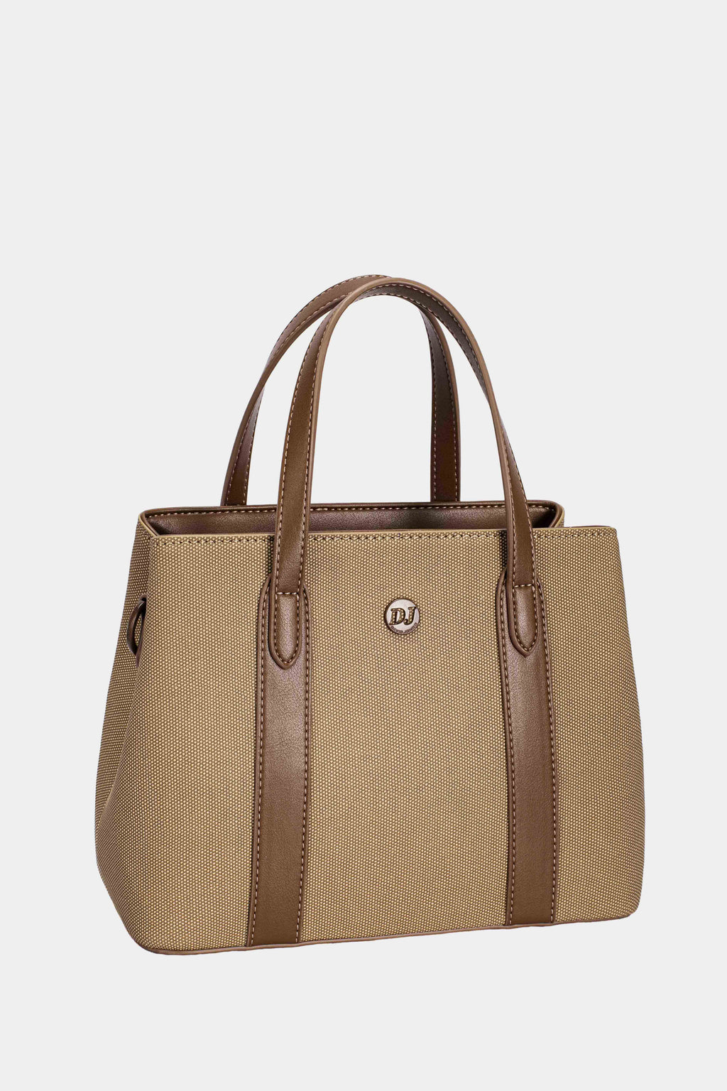 David Jones Canvas Tote Bag Women's Casual Medium Zipper Double Handles