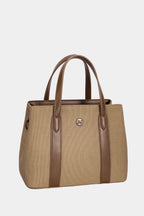 David Jones Canvas Tote Bag Women's Casual Medium Zipper Double Handles