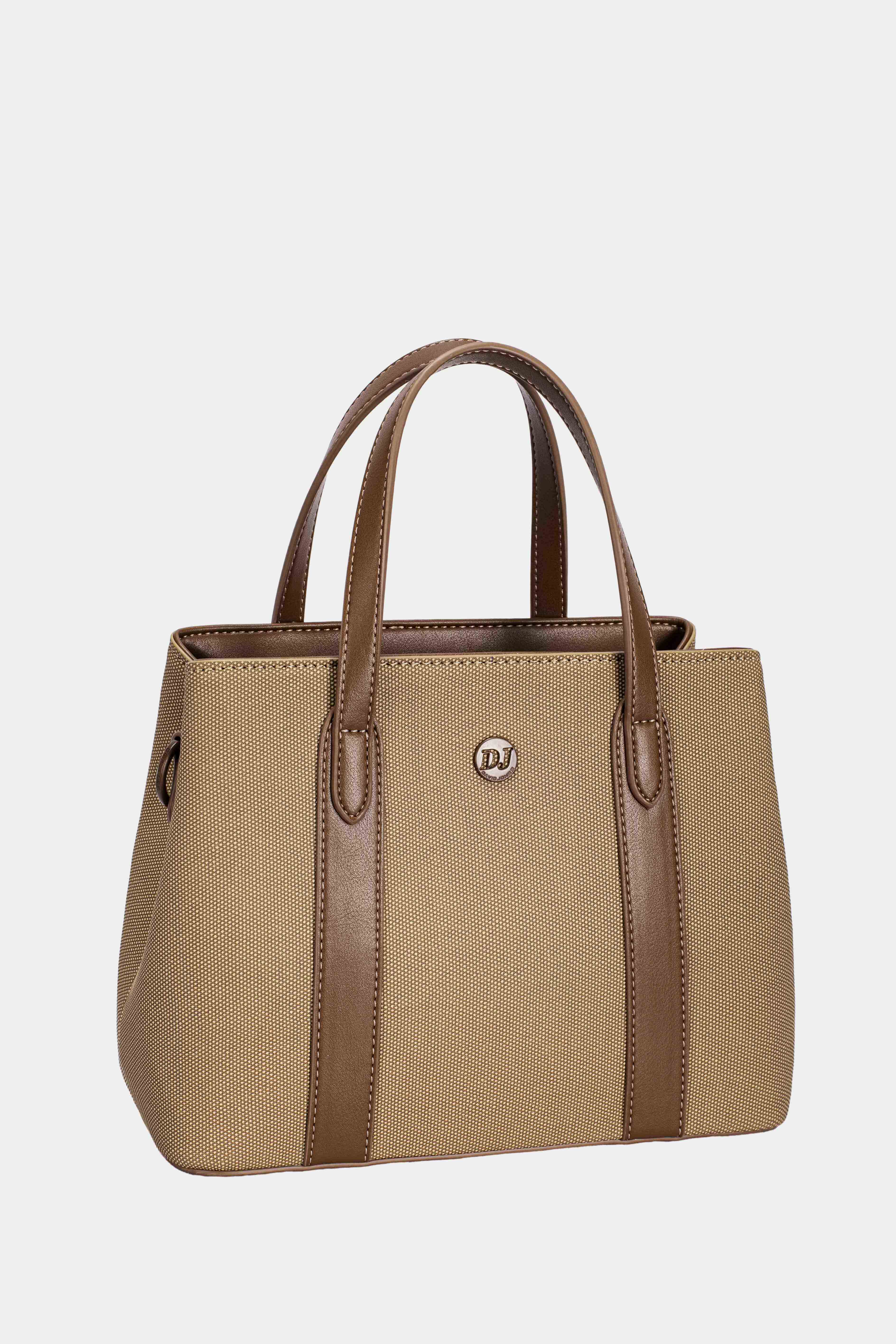 David Jones Canvas Tote Bag Women's Casual Medium Zipper Double Handles