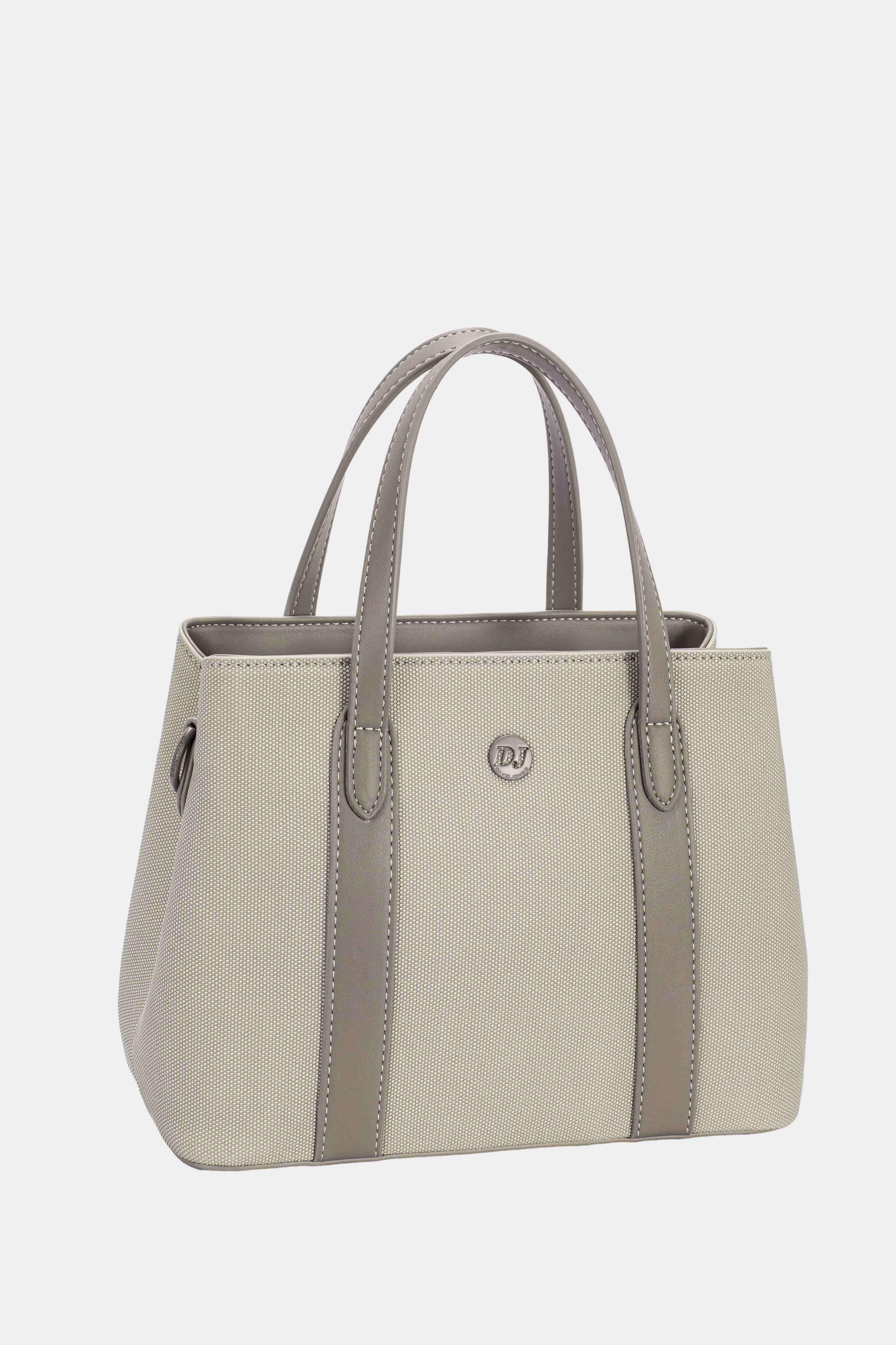 David Jones Canvas Tote Bag Women's Casual Medium Zipper Double Handles