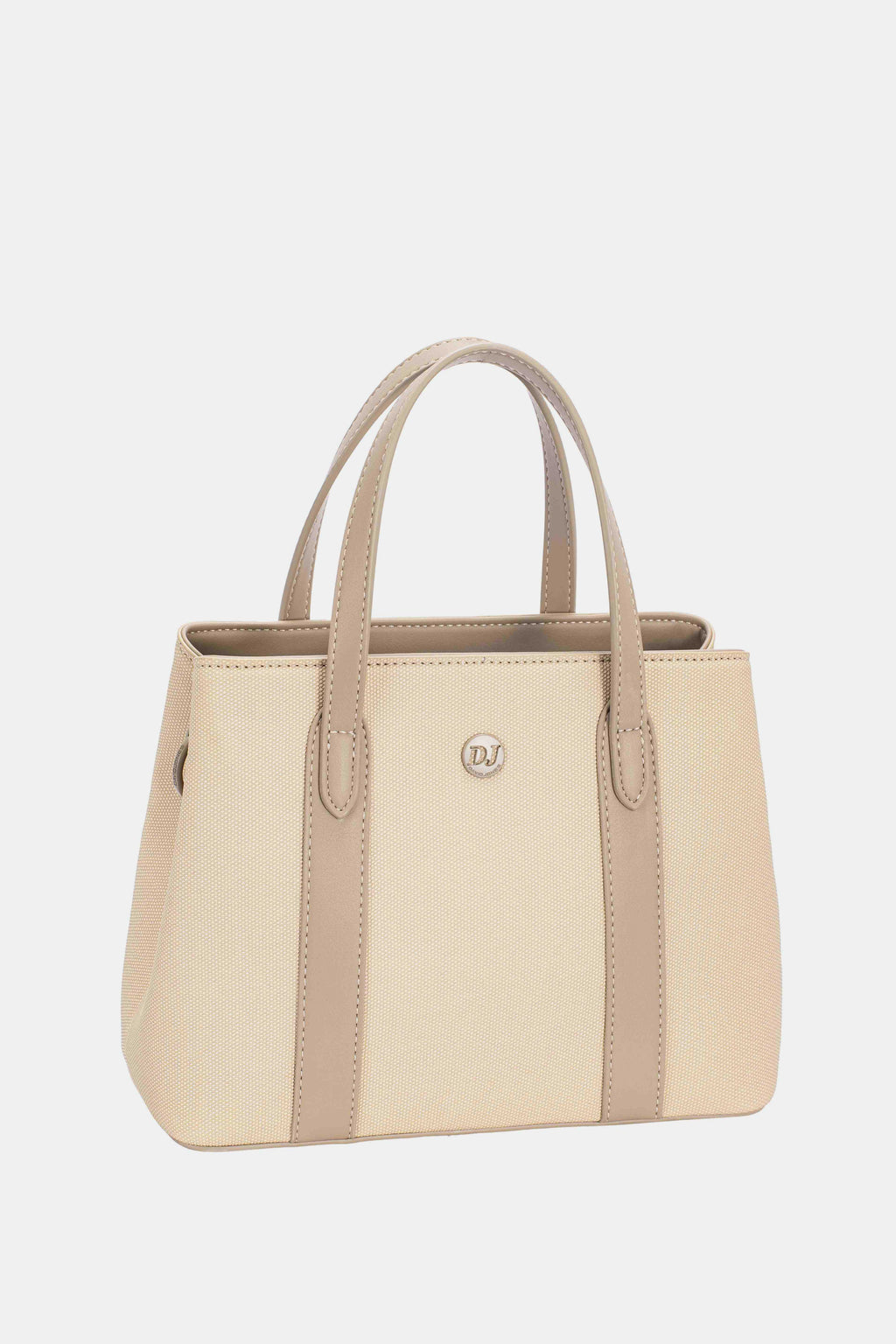 David Jones Canvas Tote Bag Women's Casual Medium Zipper Double Handles