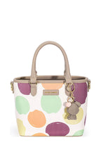 David Jones Tote Bag Colorblock Dot Small Casual Zipper Charm Handbags