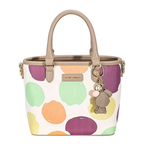 David Jones Tote Bag Colorblock Dot Small Casual Zipper Charm Handbags
