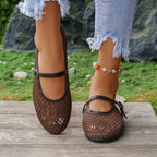 Women's Breathable Mesh Slip-Ons Flat Lightweight Close Toe Shoes