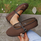 Women's Breathable Mesh Slip-Ons Flat Lightweight Close Toe Shoes