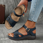 Casual Women's Wedge Sandals Open Toe Platform Mid Heel Comfort Shoes