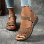Casual Women's Wedge Sandals Open Toe Platform Mid Heel Comfort Shoes