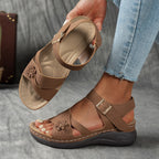 Casual Women's Wedge Sandals Open Toe Platform Mid Heel Comfort Shoes