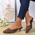 Kitten Low Heels Pumps Point Close Toe Soft Comfort Women's Elegant Shoes
