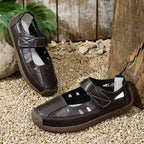 Women's Casual Slip-Ons Platform Cut Out Pu Leather Close Round Toe Flats