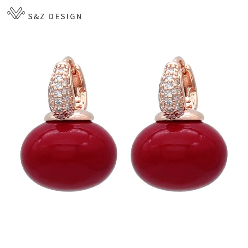 Women's Simulated Pearl Drop Earrings with Cubic Zirconia