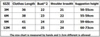 Black and white size chart listing measurements in centimeters for sizes 3M to 12M with hand measurement note
