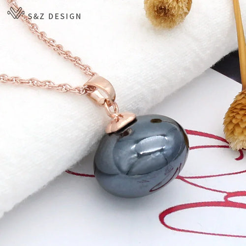 Women's Round Simulated Pearl Pendant Necklace