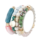 HD ACCESSORIES Bracelet Multi Crystal Pendant Colorful Cuff Fashion Jewelry