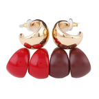 HD ACCESSORIES Bulky Hoop Earrings Colorful Drop Hoops Fashion Jewelry