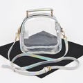 HD ACCESSORIES Clear Tote Bag Transparent Mini Zipper Top Handle Crossbody