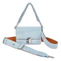 HD ACCESSORIES Denim Crossbody Bags Chain Flap Buckle Casual Shoulder Bag