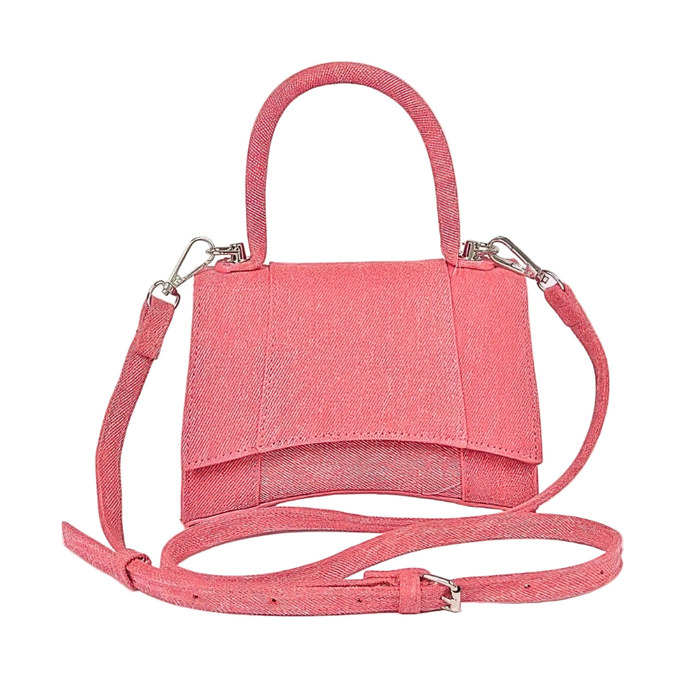HD ACCESSORIES Denim Top Handle Crossbody Bag Flap Fashion Rose Handbag