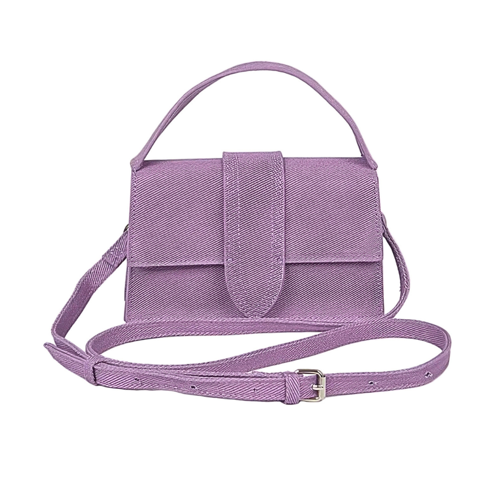 HD ACCESSORIES Denim Top Handle Crossbody Bag Flap Fashion Square Handbag
