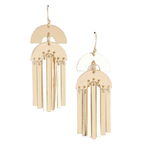 HD ACCESSORIES Drop Earrings Wooden Double Arch Bar Tassleed Fashion Jwelerly