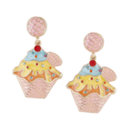 HD ACCESSORIES Ohrhänger Waffle Sundae Bunt Strass Modeschmuck